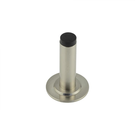 This is an image showing the Frelan - Burlington Plain Wall Mounted Door Stops Stepped Rose Satin Nickel available to order from T.H. Wiggans Ironmongery in Kendal