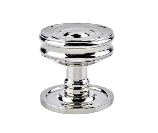 This is an image showing the Burlington - Bloomury Mortice knob - Polished Nickel available to order from T.H. Wiggans Ironmongery in Kendal