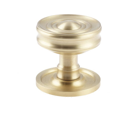 This is an image showing the Burlington - Bloomury Mortice knob - Satin Brass available to order from T.H. Wiggans Ironmongery in Kendal