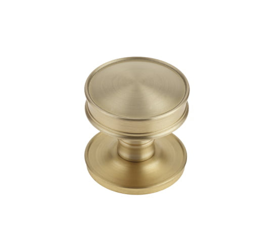 This is an image showing the Burlington - Berkeley cupboard knob - Satin Brass available to order from T.H. Wiggans Ironmongery in Kendal