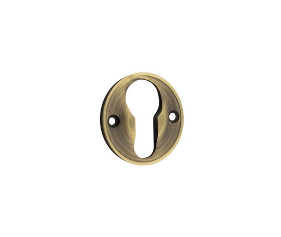 This is an image showing the Burlington - 40mm AB Euro keyway escutcheon available to order from T.H. Wiggans Ironmongery in Kendal