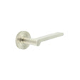 This is an image showing the Frelan - Fitzrovia Door Handles Knurled Rose Satin Nickel available to order from T.H. Wiggans Ironmongery in Kendal