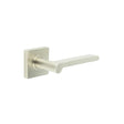 This is an image showing the Frelan - Fitzrovia Door Handles Square Plain Rose Satin Nickel available to order from T.H. Wiggans Ironmongery in Kendal