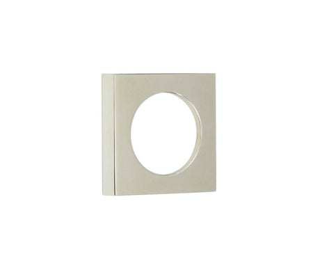 This is an image showing the Burlington - 52x52mm PN plain square outer rose for esc available to order from T.H. Wiggans Ironmongery in Kendal
