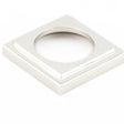 This is an image showing the Burlington - 52x52mm SN stepped square outer rose for esc available to order from T.H. Wiggans Ironmongery in Kendal