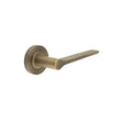 This is an image showing the Frelan - Knightsbridge Door Handle on Plain Rose Antique Brass available to order from T.H. Wiggans Ironmongery in Kendal