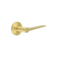 This is an image showing the Frelan - Knightsbridge Door Handle on Chamfered Rose Satin Brass available to order from T.H. Wiggans Ironmongery in Kendal