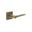 This is an image showing the Frelan - Knightsbridge Door Handle on Square Plain Rose Antique Brass available to order from T.H. Wiggans Ironmongery in Kendal