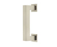 This is an image showing the Burlington - Trafalgar Cabinet Handle 96mm CTC - Satin Nickel available to order from T.H. Wiggans Ironmongery in Kendal