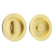 This is an image showing the Burlington - 65x12x3mm SB round concealed WC flush pull set available to order from T.H. Wiggans Ironmongery in Kendal