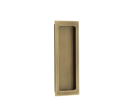 This is an image showing the Burlington - 150x55x3mm AB rectangular flush pull available to order from T.H. Wiggans Ironmongery in Kendal