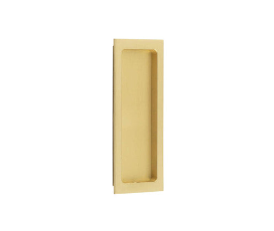 This is an image showing the Burlington - 150x55x3mm SB rectangular flush pull available to order from T.H. Wiggans Ironmongery in Kendal