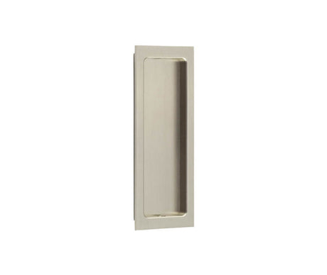 This is an image showing the Burlington - 150x55x3mm SN rectangular flush pull available to order from T.H. Wiggans Ironmongery in Kendal