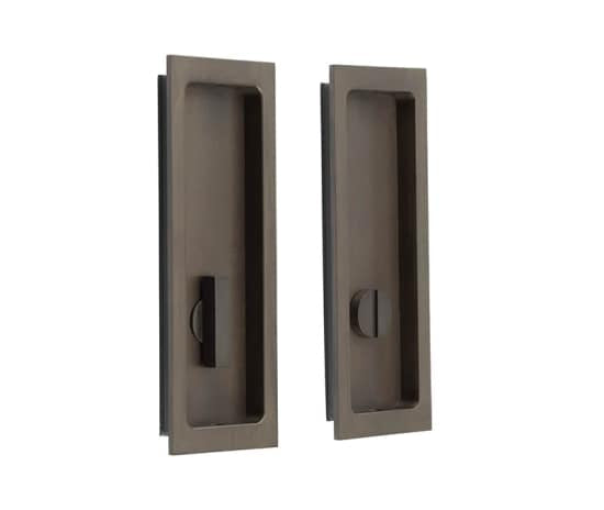 This is an image showing the Burlington - 150x55x3mm DB rectangular WC flush pull set available to order from T.H. Wiggans Ironmongery in Kendal