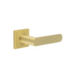 This is an image showing the Frelan - Kensington Door Handles Square Stepped Rose Satin Brass available to order from T.H. Wiggans Ironmongery in Kendal