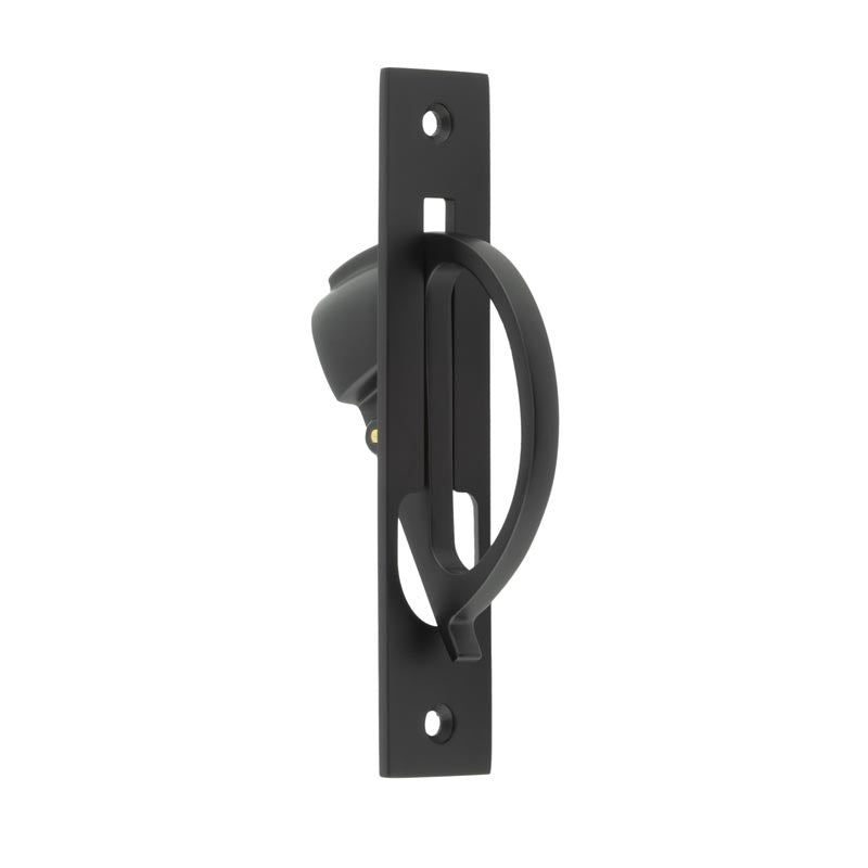 This is an image showing the Burlington - 130x25mm Flush edge handle - Matt Black available to order from T.H. Wiggans Ironmongery in Kendal