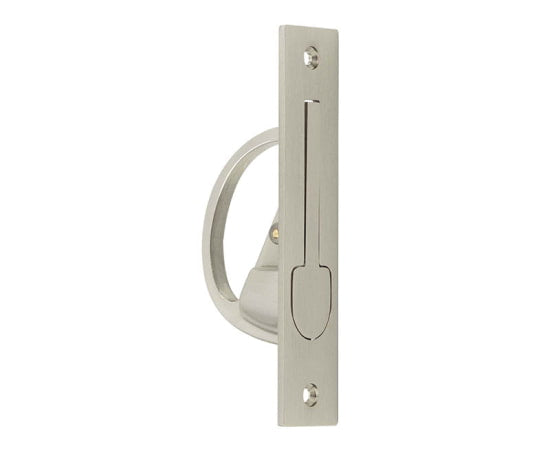 This is an image showing the Burlington - 130x25mm SN Flush edge handle available to order from T.H. Wiggans Ironmongery in Kendal