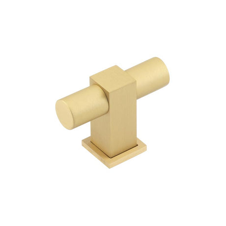 This is an image showing the Burlington - Westminster T Bar Cupboard Knob - Satin Brass available to order from T.H. Wiggans Ironmongery in Kendal