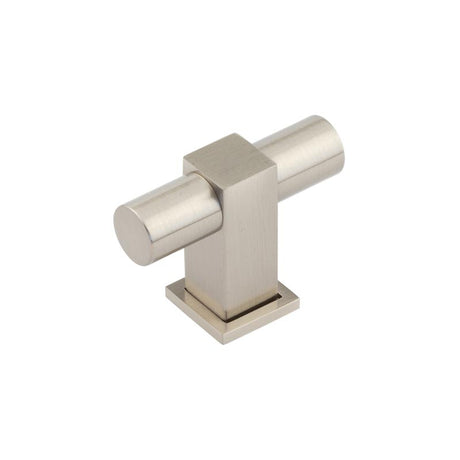 This is an image showing the Burlington - Westminster T Bar Cupboard Knob - Satin Nickel available to order from T.H. Wiggans Ironmongery in Kendal