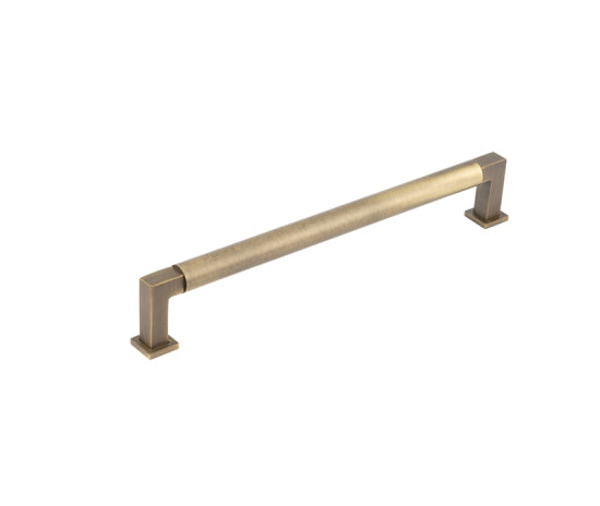 This is an image showing the Burlington - Westminster Cabinet Handle 224mm CTC- Antique Brass available to order from T.H. Wiggans Ironmongery in Kendal