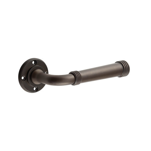 This is an image showing the Burlington - Highgate Lever on Rose Door handle - Roses Sold Separately available to order from T.H. Wiggans Ironmongery in Kendal