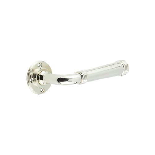 This is an image showing the Burlington - Highgate Lever on Rose Door Handle - Roses Sold Separately available to order from T.H. Wiggans Ironmongery in Kendal