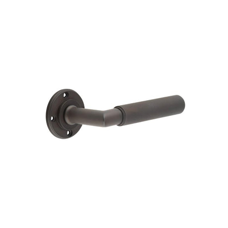 This is an image showing the Burlington - Piccadilly lever on rose - Dark Bronze available to order from T.H. Wiggans Ironmongery in Kendal