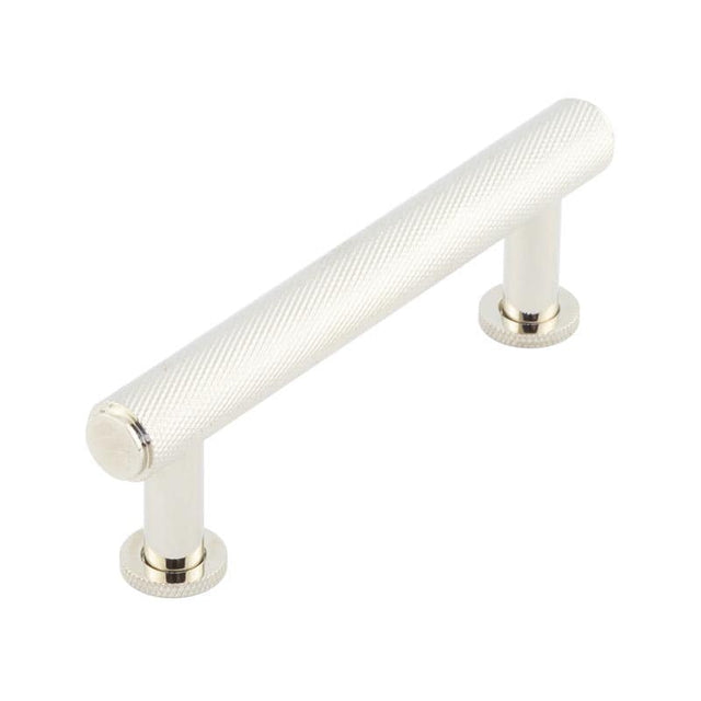 This is an image showing the Burlington - Piccadilly Cabinet Handle 96mm CTC - Polished Nickel available to order from T.H. Wiggans Ironmongery in Kendal