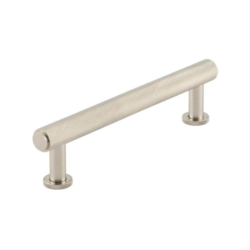 This is an image showing the Burlington - Piccadilly Cabinet Handle 128mm CTC - Satin Nickel available to order from T.H. Wiggans Ironmongery in Kendal