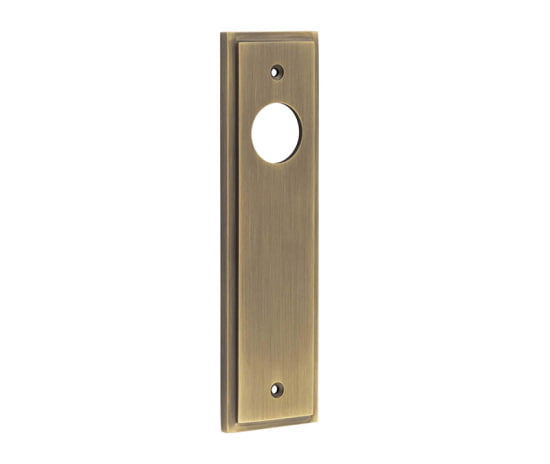 This is an image showing the Burlington - Latch Plate Choices available to order from T.H. Wiggans Ironmongery in Kendal