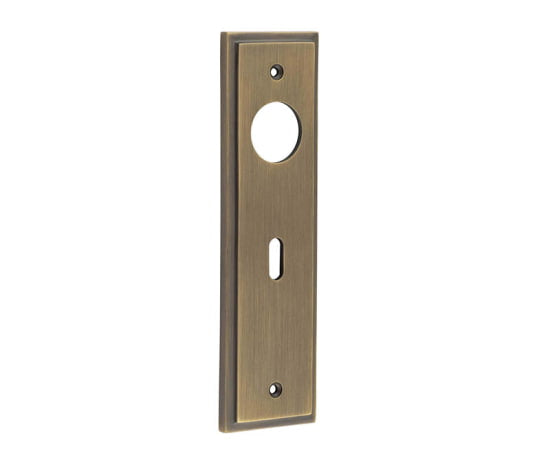 This is an image showing the Burlington - Standard Lock Plate Choices available to order from T.H. Wiggans Ironmongery in Kendal