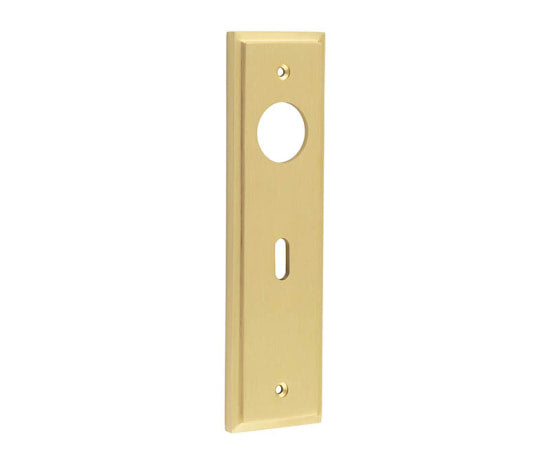 This is an image showing the Burlington - Standard Lock Plate Choices available to order from T.H. Wiggans Ironmongery in Kendal