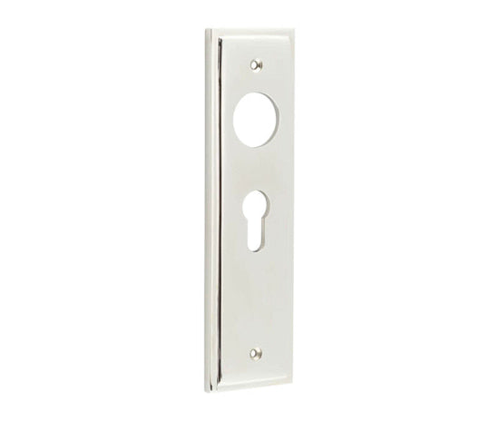 This is an image showing the Burlington - Euro Profile Lock Plate Choices available to order from T.H. Wiggans Ironmongery in Kendal