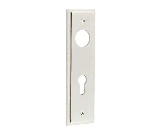 This is an image showing the Burlington - Din Euro Profile Lock Plate Choices available to order from T.H. Wiggans Ironmongery in Kendal