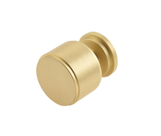 This is an image showing the Burlington - Belgrave Cupboard knob - Satin Brass available to order from T.H. Wiggans Ironmongery in Kendal