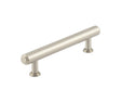 This is an image showing the Burlington - Belgrave Cabinet Handle 128mm CTC - Satin Nickel available to order from T.H. Wiggans Ironmongery in Kendal