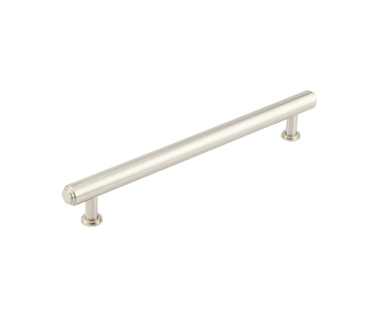 This is an image showing the Burlington - Belgrave Cabinet Handle 224mm CTC - Satin Nickel available to order from T.H. Wiggans Ironmongery in Kendal