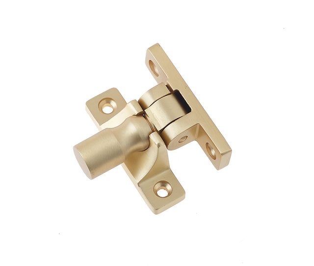 This is an image showing the Burlington - sash fastener - Satin Brass available to order from T.H. Wiggans Ironmongery in Kendal