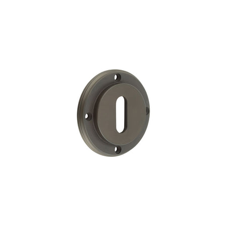 This is an image showing the Burlington - inner escutcheon std keyway - Dark Bronze available to order from T.H. Wiggans Ironmongery in Kendal