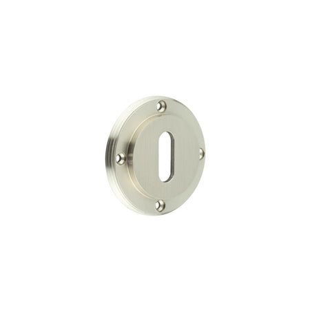 This is an image showing the Burlington - inner escutcheon std keyway - Satin Nickel available to order from T.H. Wiggans Ironmongery in Kendal