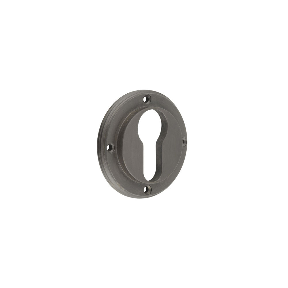 This is an image showing the Burlington - inner escutcheon euro - Dark Bronze available to order from T.H. Wiggans Ironmongery in Kendal