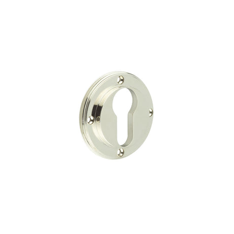 This is an image showing the Burlington - inner escutcheon euro - Polished Nickel available to order from T.H. Wiggans Ironmongery in Kendal