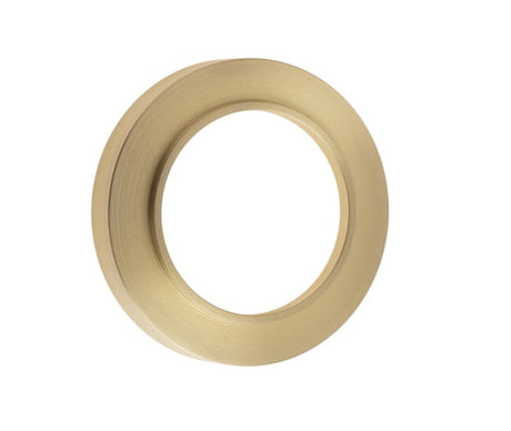 This is an image showing the Burlington - Plain outer rose for Esc - Satin Brass available to order from T.H. Wiggans Ironmongery in Kendal