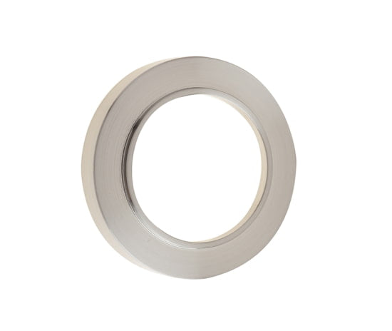 This is an image showing the Burlington - Plain outer rose for Esc - Satin Nickel available to order from T.H. Wiggans Ironmongery in Kendal