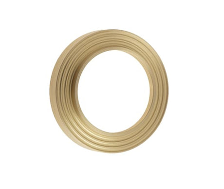 This is an image showing the Burlington - Reeded outer rose Esc - Satin Brass available to order from T.H. Wiggans Ironmongery in Kendal