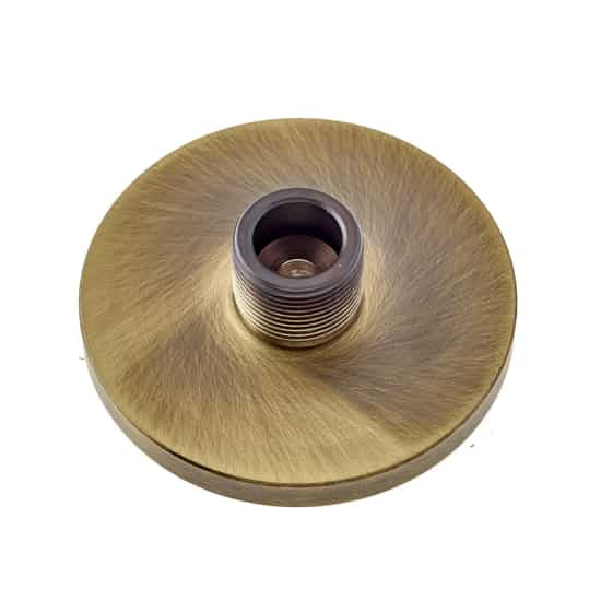 This is an image showing the Burlington - Plain door stop base - Antique Brass available to order from T.H. Wiggans Ironmongery in Kendal