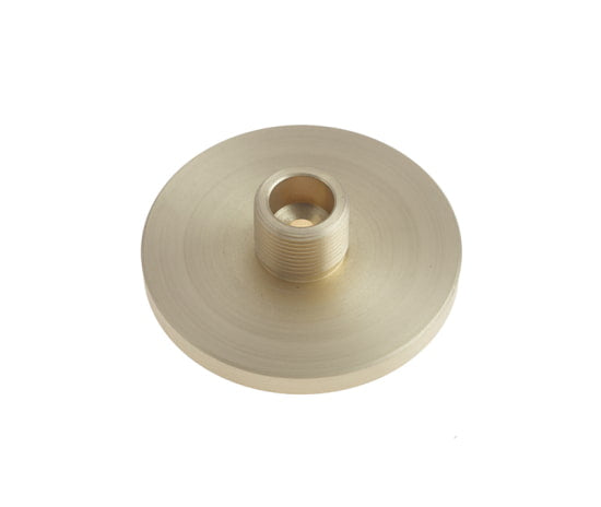 This is an image showing the Burlington - Plain door stop base - Satin Brass available to order from T.H. Wiggans Ironmongery in Kendal