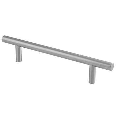 This image shows Eurospec - 19MM DIA. STRAIGHT T BAR PULL HANDLE G201 (225MM C/C) - SSS - cspt1225sss-201 available from T.H. Wiggans Ironmongery in Kendal.