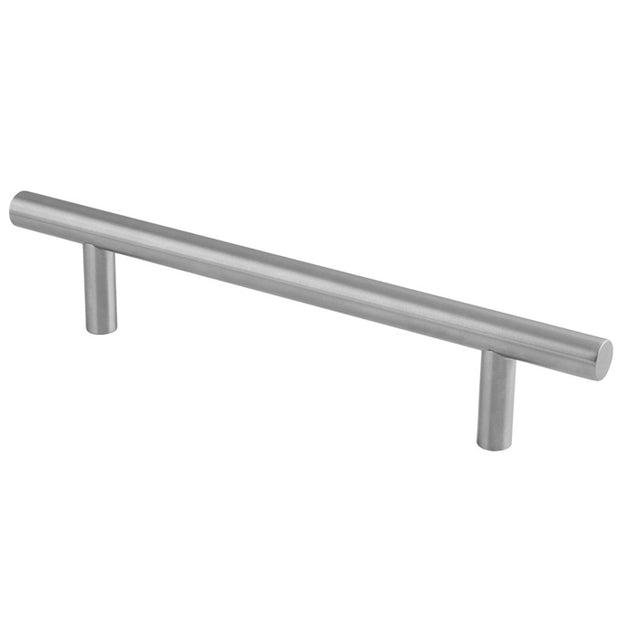 This image shows Eurospec - 19MM DIA. STRAIGHT T BAR PULL HANDLE G201 (225MM C/C) - SSS - cspt1225sss-201 available from T.H. Wiggans Ironmongery in Kendal.
