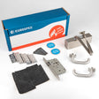 This image shows Eurospec - Commercial Fire Door Pack - Lever Latch - Silver - fdpc4 available from T.H. Wiggans Ironmongery in Kendal.